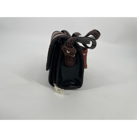 Tooled Leather Faux Alligator Mini Leather Wallet Compartment MC Marc Chantal - Picture 5 of 13